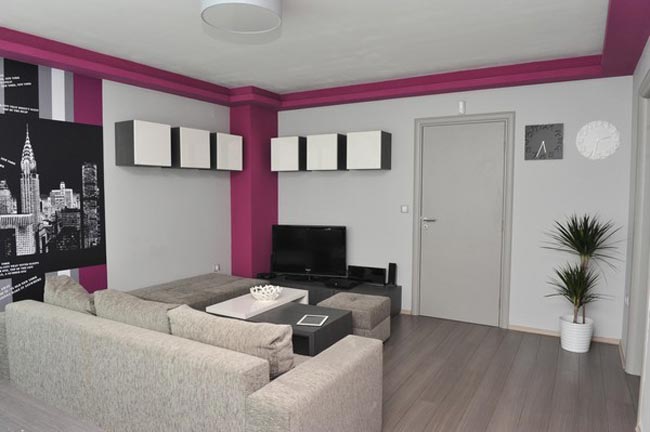 Amenager un petit appartement avec murs colores