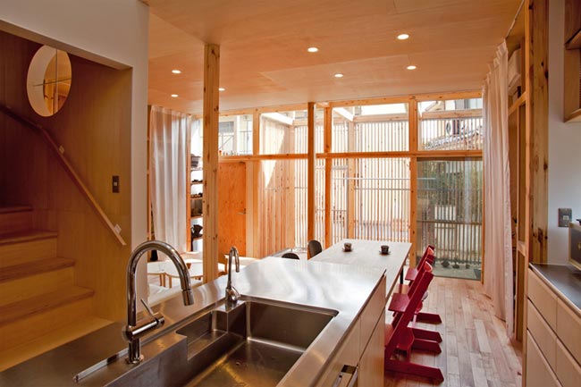 Maison design en bois cuisine